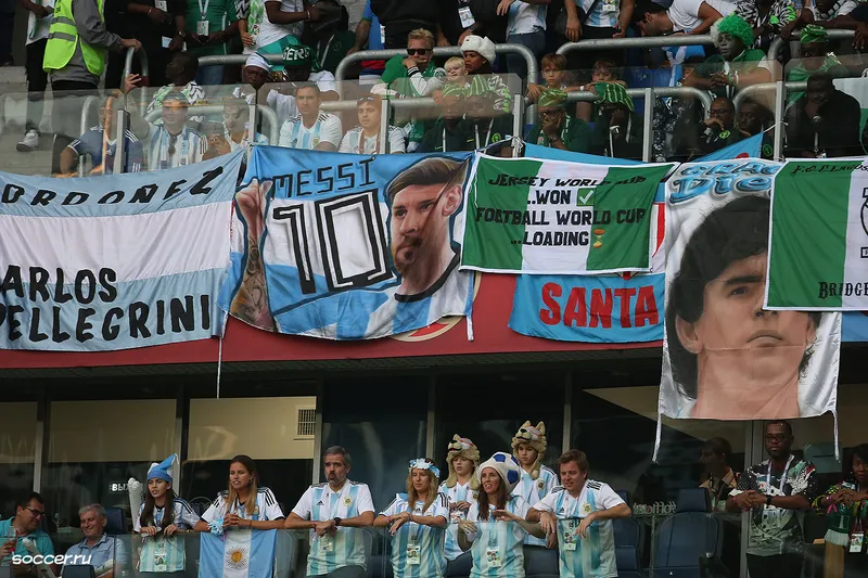 Young Lionel Messi playing for Argentina